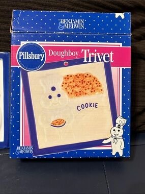 Pillsbury Doughboy Cookie Trivet - Blue and Cream